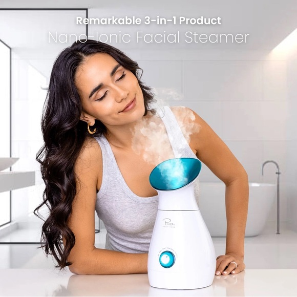 PURE • NANOSTEAMER  • 3 in 1/Multi-Functional Ionic Facial Steamer • - Picture 2 of 8